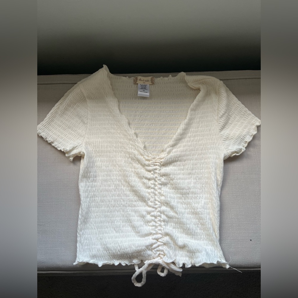 Altar’d State Scrunched Short Sleeve Top, XS